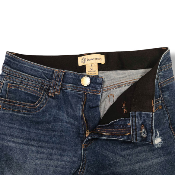 EUC Democracy Ab Technology Distressed High Rise Skinny Ankle Jeans Sz. 8x28 - Picture 4 of 9